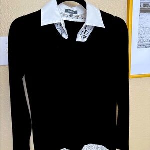 Neiman Marcus brand sweater with removable collar